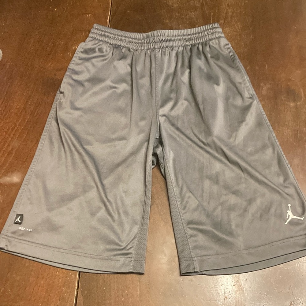 Nike Gray Basketball Shorts with Elastic Waistband